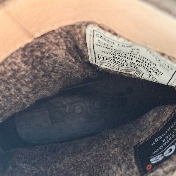 Bogs Slouchy Leather PullOn Ankle Booties Waterproof Cassie Low Brown Buckle 6.5 - Picture 11 of 13